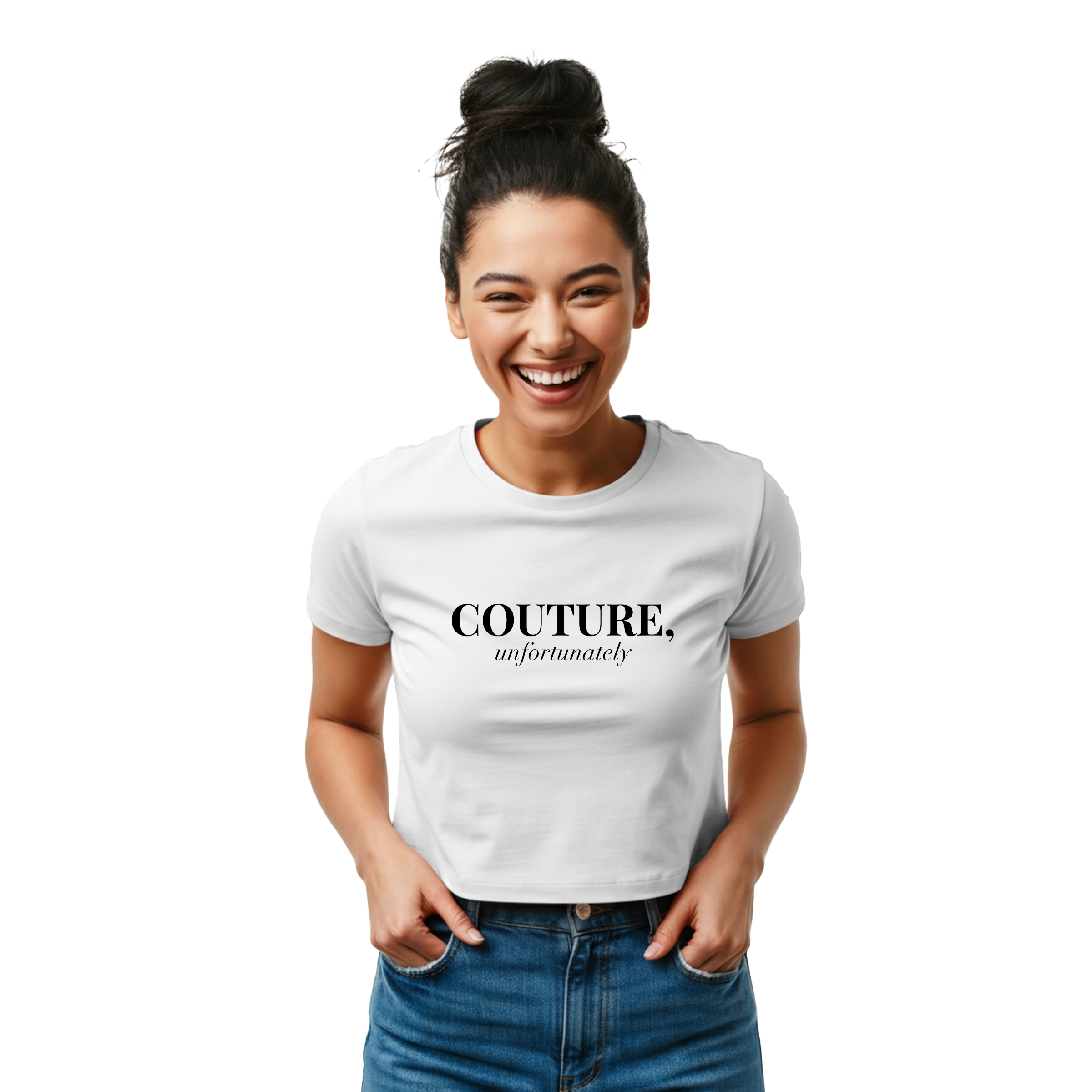 Couture, Unfortunately Baby Tee — Fitted Micro-Rib