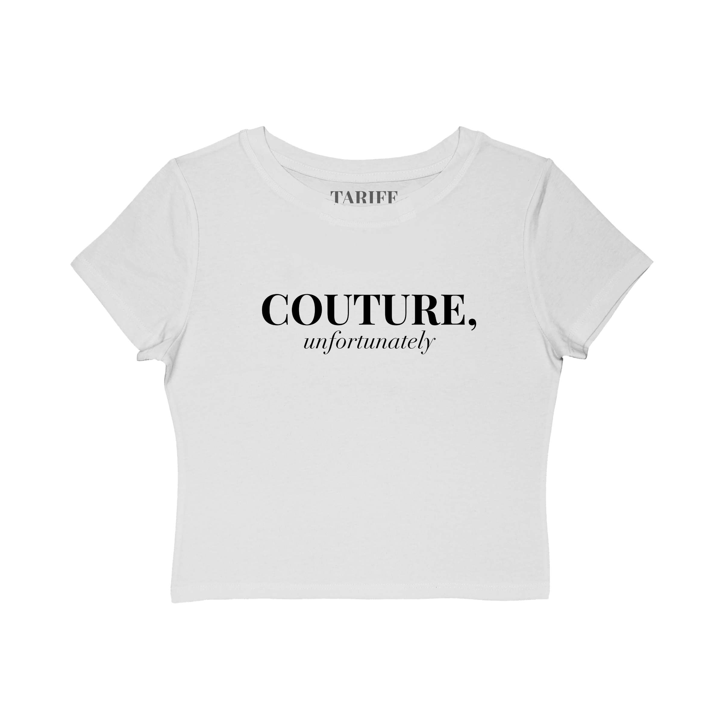 Couture, Unfortunately Baby Tee — Fitted Micro-Rib